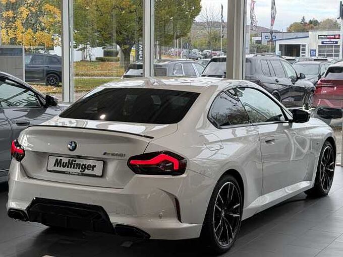 BMW M240i xDr.Coupé M Pro HUD ACC GlasD.P+ Lenkh.H/K M240 Sportpaket Bluetooth Navi LED Vollleder Klima Aktivlenkung PDC el. Fenster