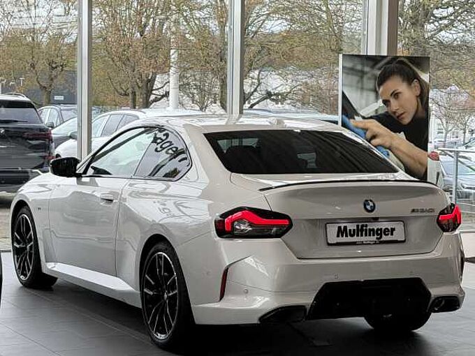 BMW M240i xDr.Coupé M Pro HUD ACC GlasD.P+ Lenkh.H/K M240 Sportpaket Bluetooth Navi LED Vollleder Klima Aktivlenkung PDC el. Fenster