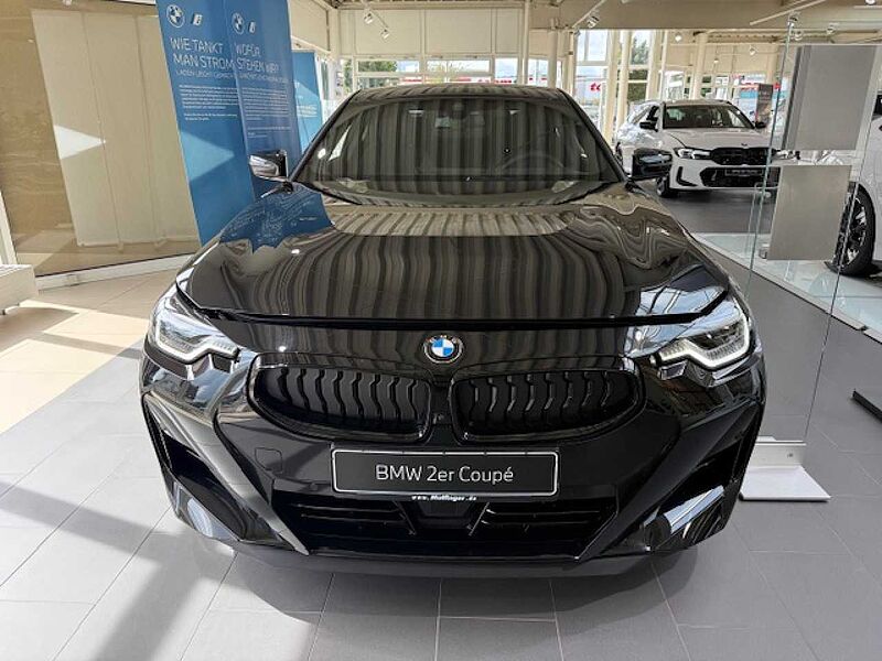 BMW 220i Coupé M Pro ACC Ad-LED SuView H/K AHK 19' 220 19' Sportpaket Bluetooth HUD Navi Klima Aktivlenkung PDC el. Fenster