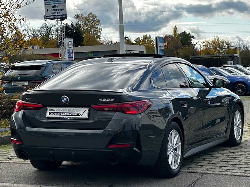 BMW 430d xDr. GC. M Sport Pro HUD ACC SurView GlasD 430 Gran Coupé Sportpaket Bluetooth Navi LED Vollleder Klima Aktivlenkung PDC el