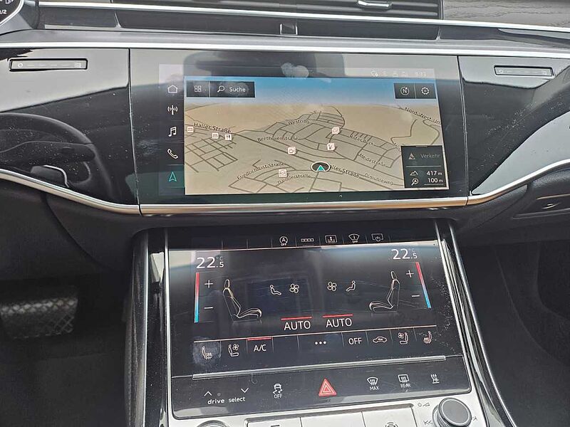 Audi A8 L50 TDI quattro Matrix Virt. KomfS+Bel Fin.606 Bluetooth Head Up Display Navi LED Vollleder Klima Luftfederung Standhzg Einpark